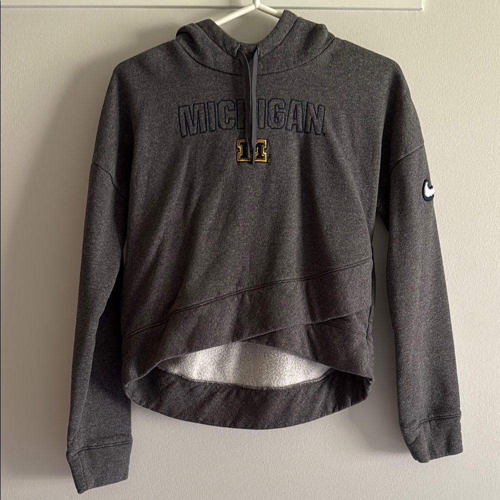 Nike Charcoal Michigan Crop Hoodie - Size Small